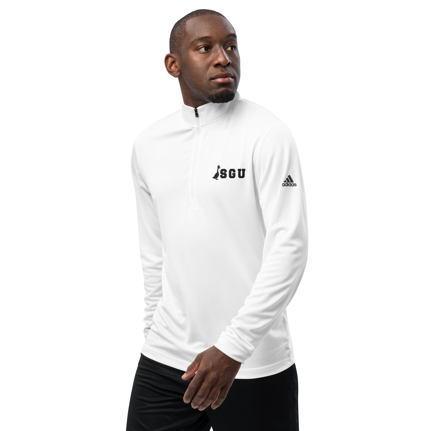 SGU + Adidas | Quarter Zip Pullover - White