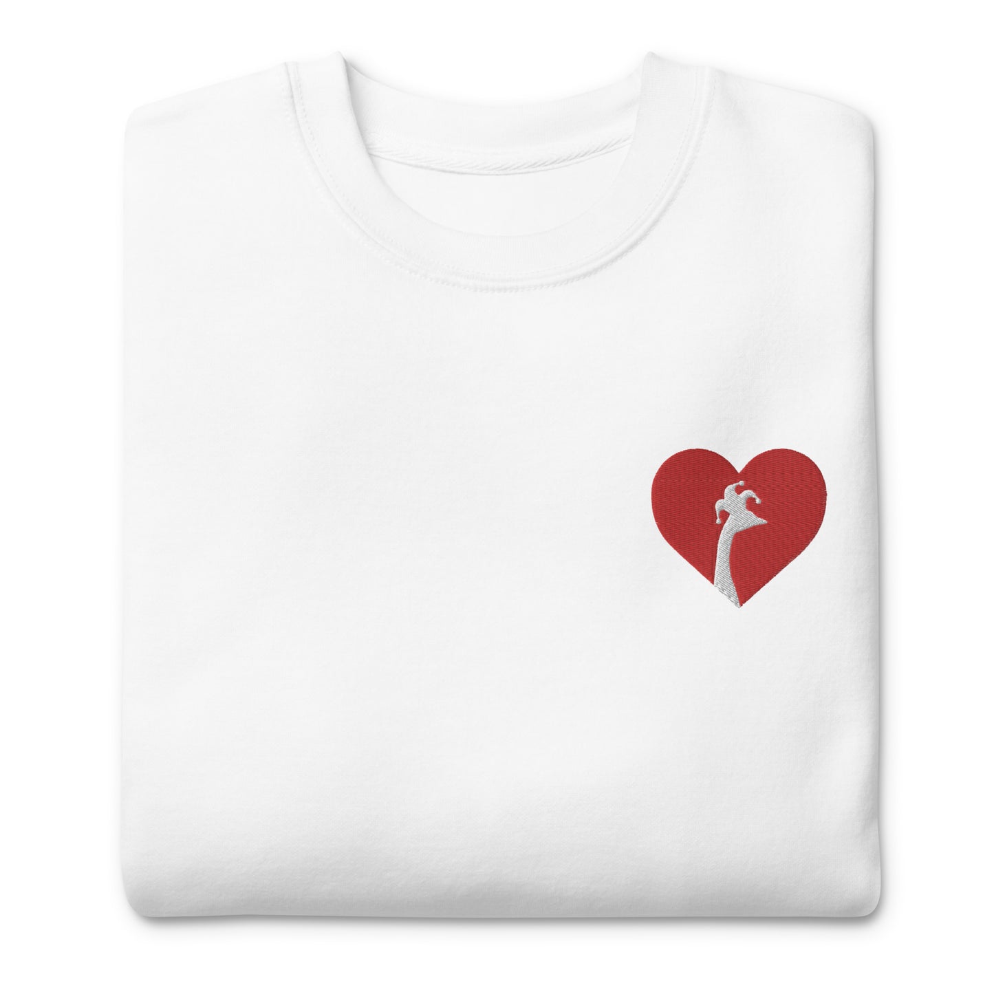 SGU Heart Goose | Premium Unisex Crewneck Red/White/White - Embroidered