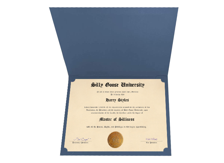 Customizable Silly Goose University Diploma