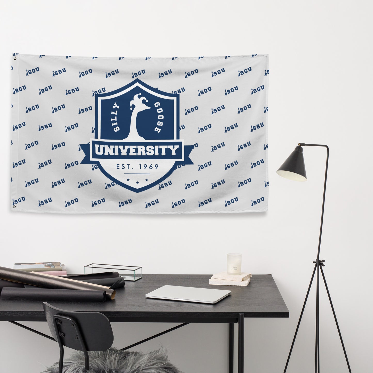 Silly Goose University Logo Flag
