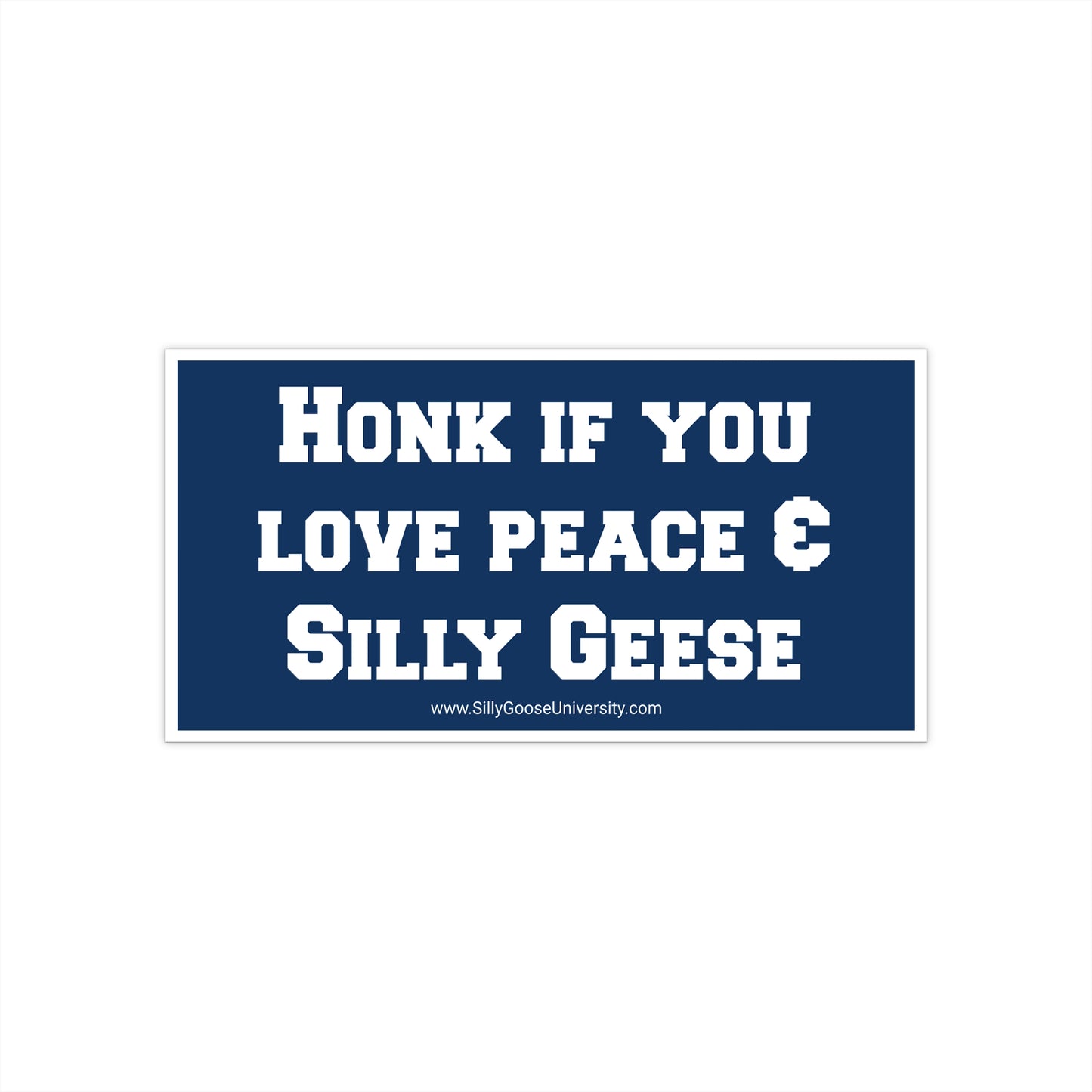 SGU Peace & Silly Geese | Bumper Sticker | 7.5" x 3.75"