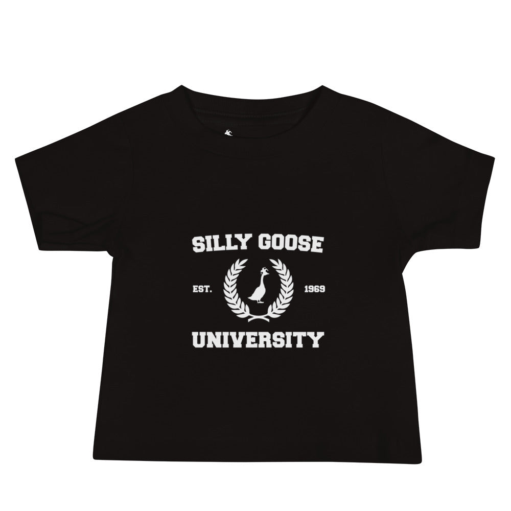 SGU Collegiate Seal | Baby Jersey Short Sleeve Tee - Black/ White