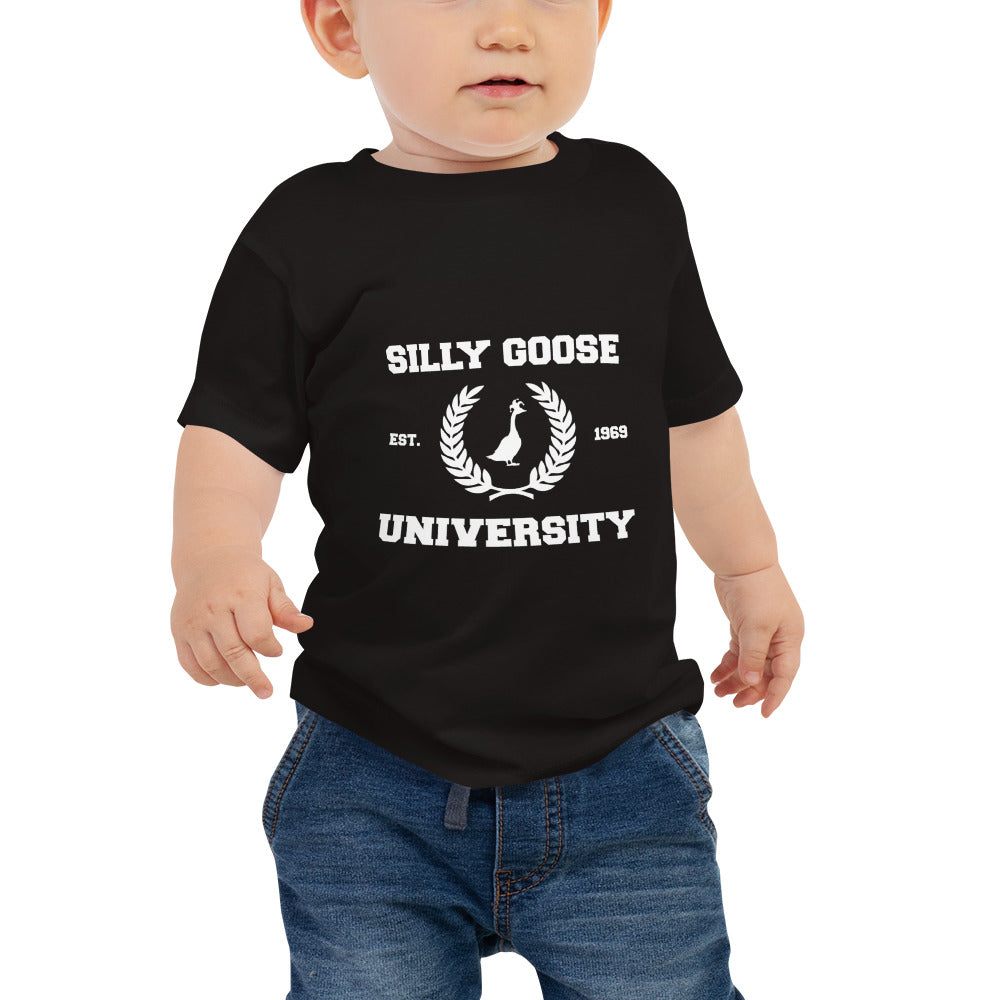 SGU Collegiate Seal | Baby Jersey Short Sleeve Tee - Black/ White