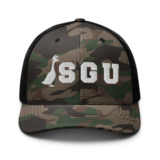 SGU Logo Camouflage trucker hat