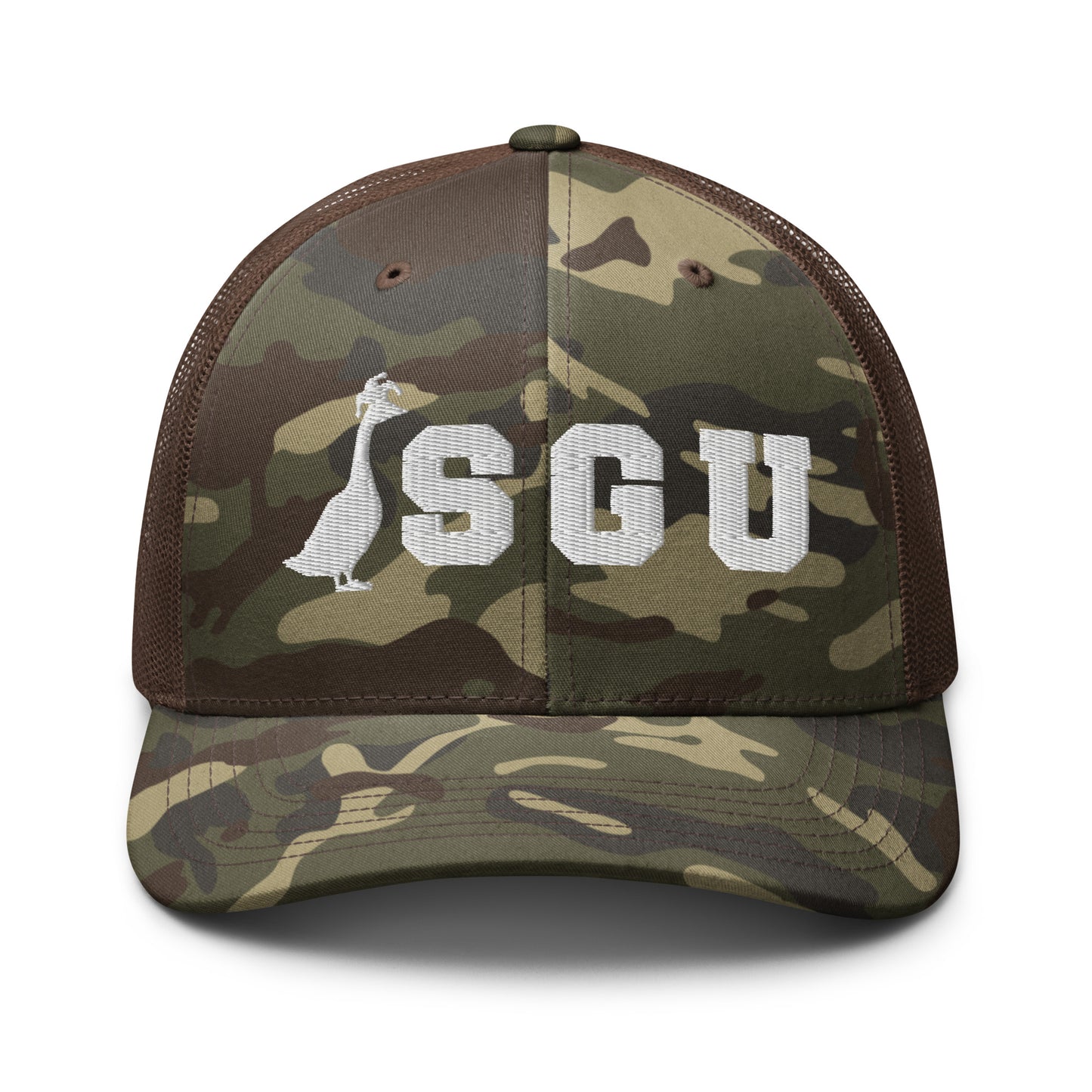 SGU Logo Camouflage trucker hat