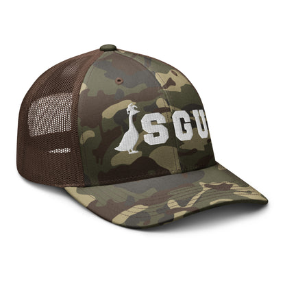 SGU Logo Camouflage trucker hat