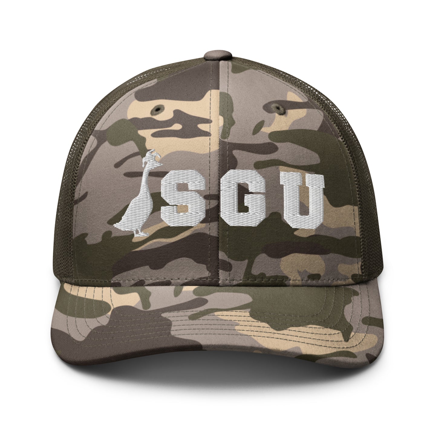 SGU Logo Camouflage trucker hat