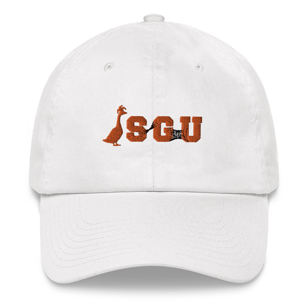 SGU Spooky Baseball Cap | White/Orange