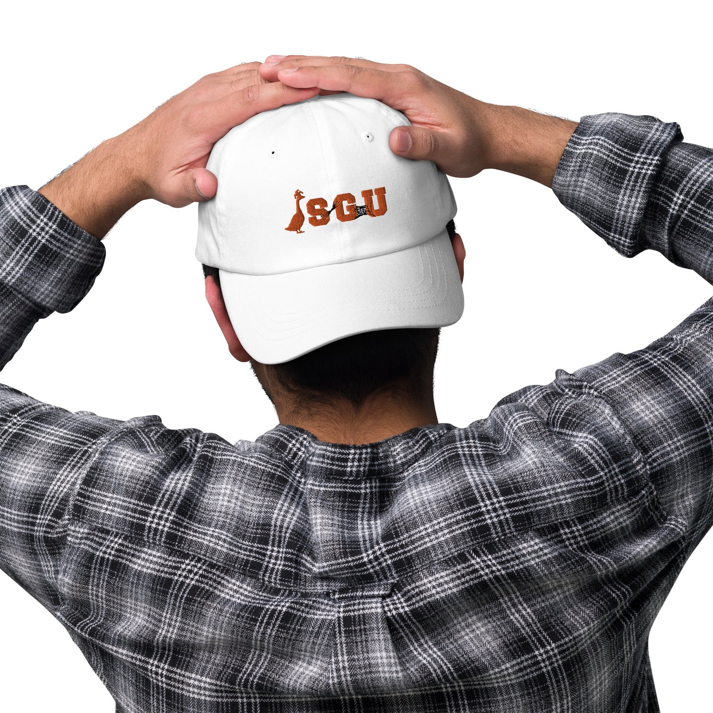 SGU Spooky Baseball Cap | White/Orange