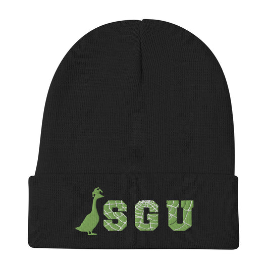 SGU Spooky Logo | Embroidered Beanie - Black/Green