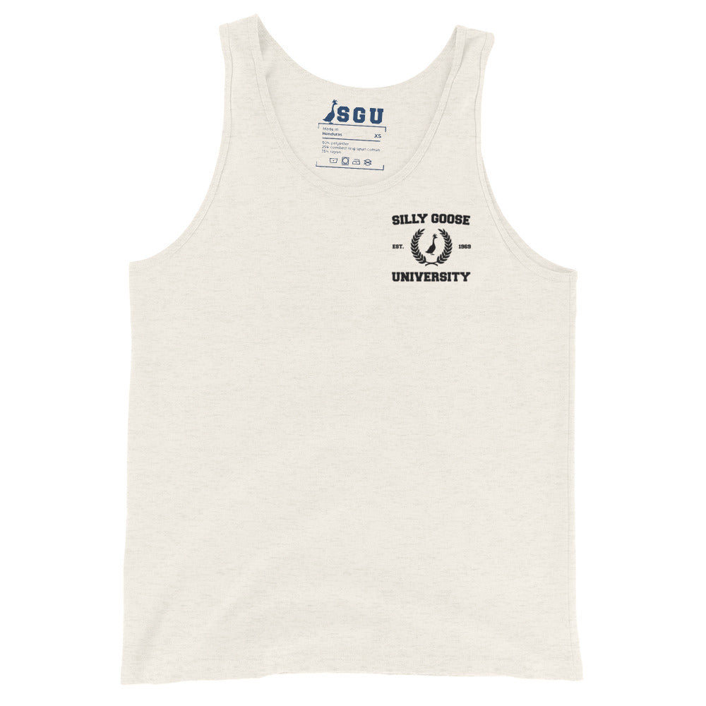 SGU Collegiate Seal | Unisex Tank Top - Left Chest - Black Logo