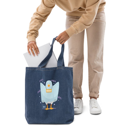 SGU Spooky Ghost Goose | Organic Denim Trick or Treat Bag