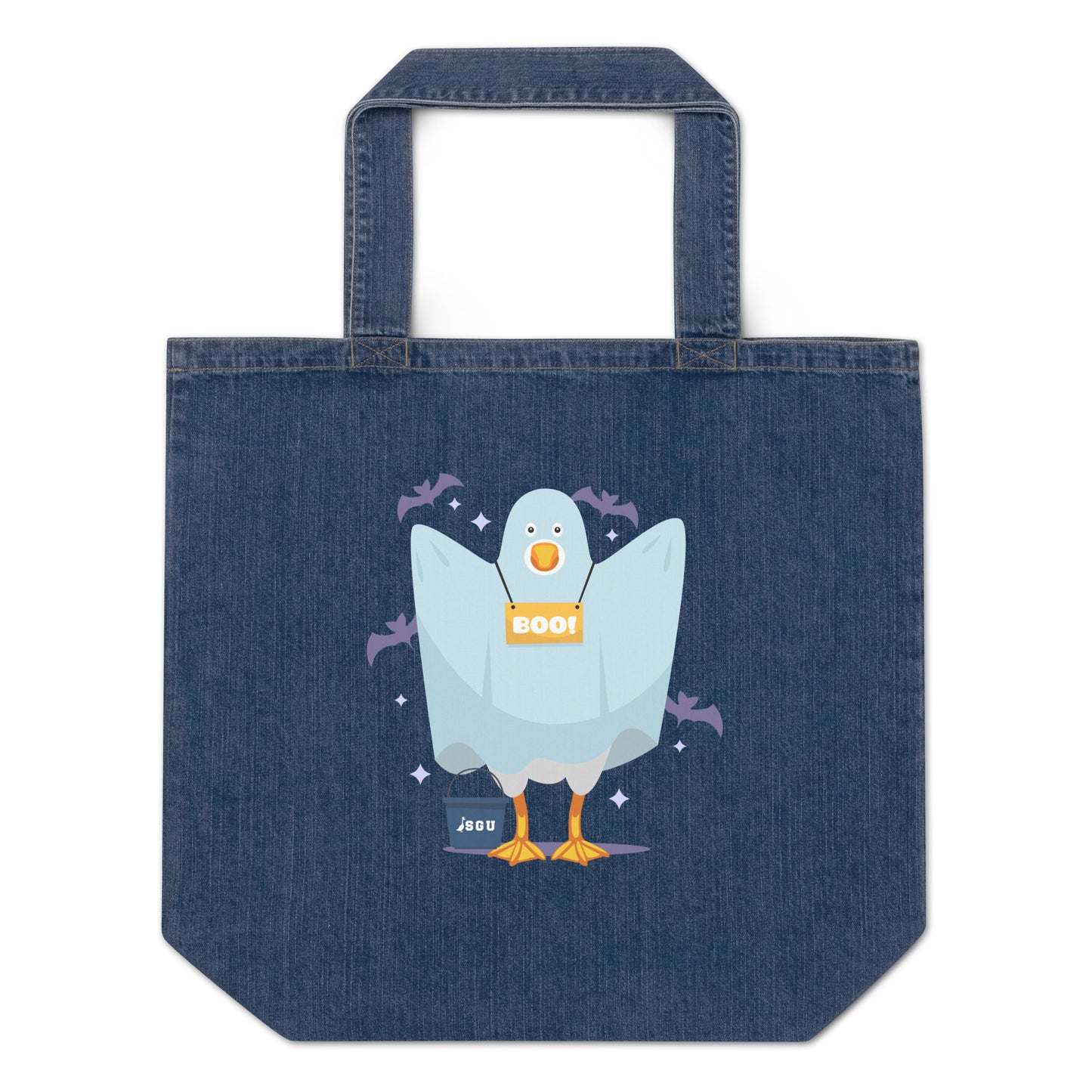 SGU Spooky Ghost Goose | Organic Denim Trick or Treat Bag