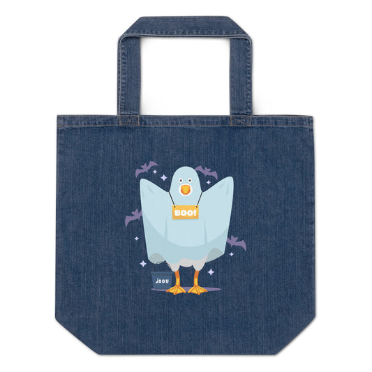 SGU Spooky Ghost Goose | Organic Denim Trick or Treat Bag