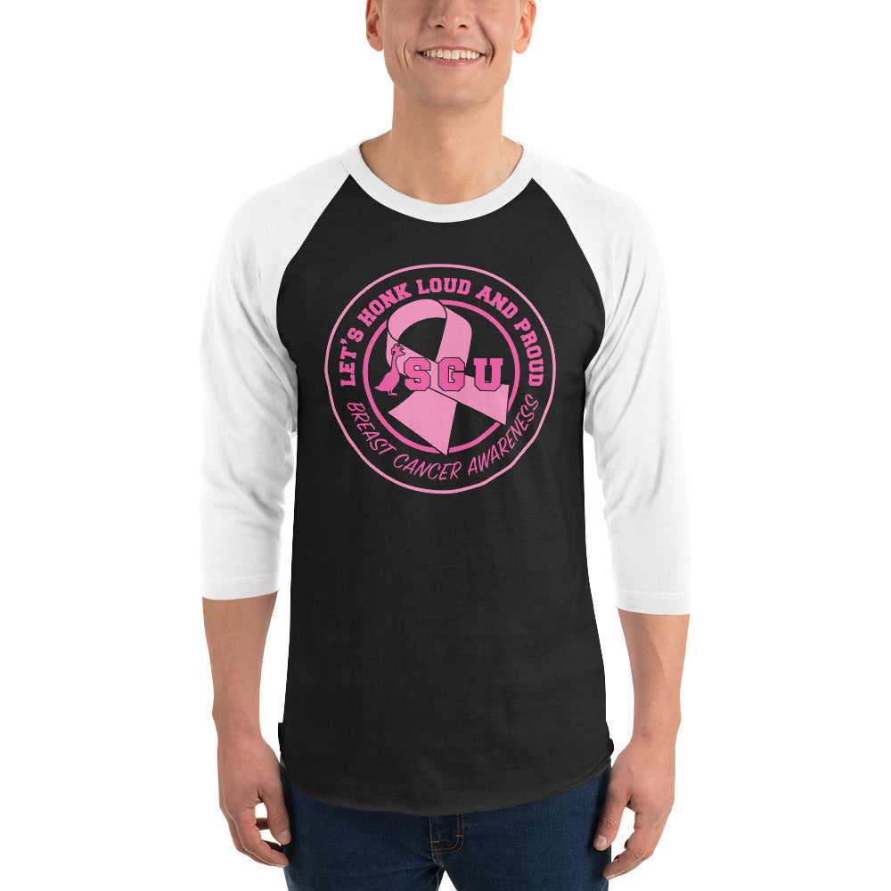 LIMITED EDITION | SGU +Breast Cancer Awareness | 3/4 sleeve raglan shirt