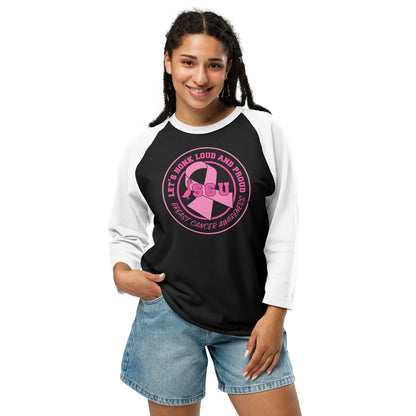 LIMITED EDITION | SGU +Breast Cancer Awareness | 3/4 sleeve raglan shirt