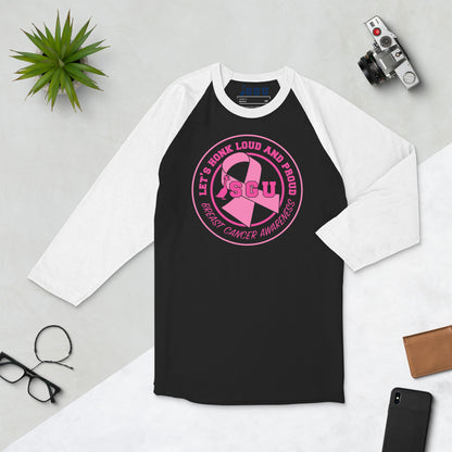 LIMITED EDITION | SGU +Breast Cancer Awareness | 3/4 sleeve raglan shirt