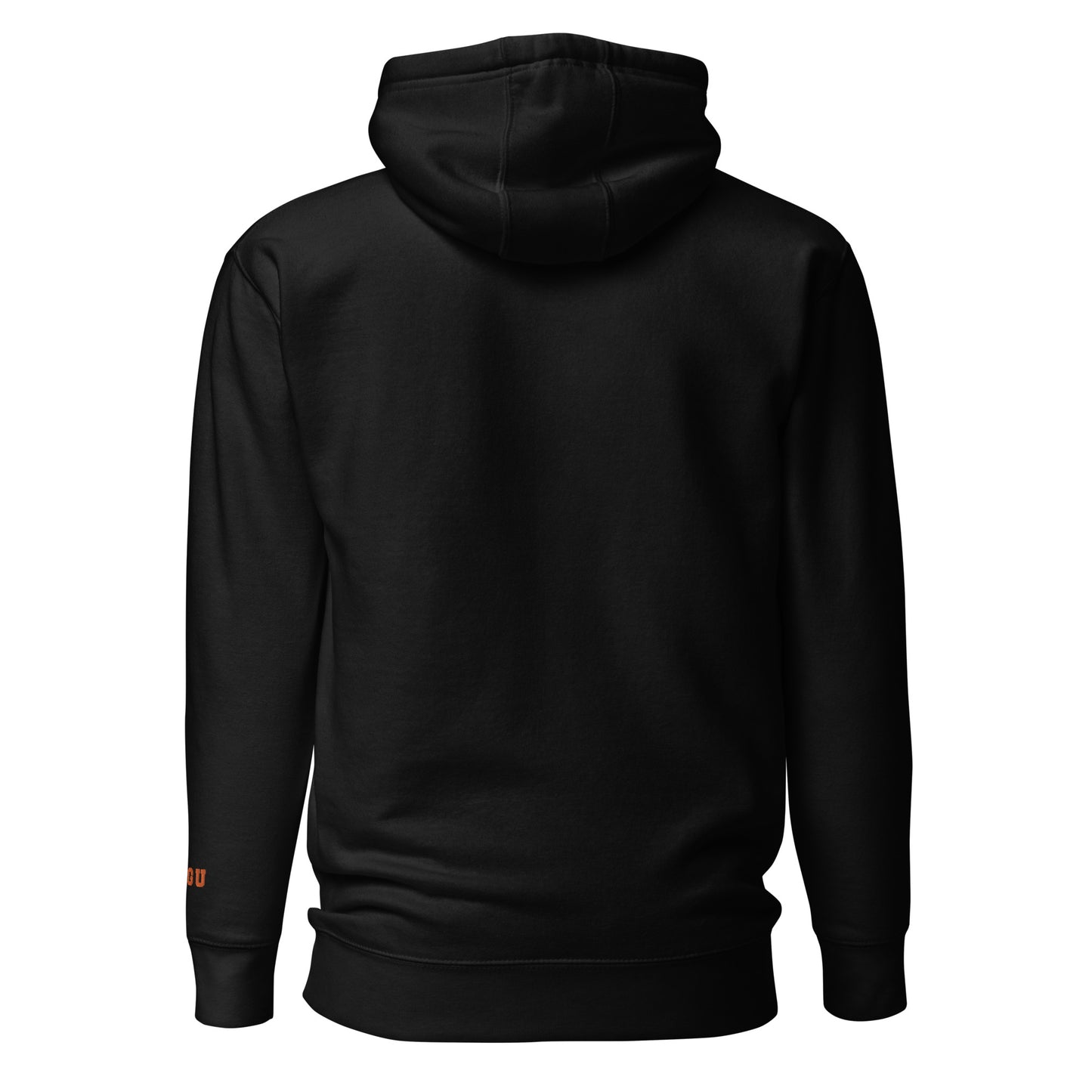 SGU Spooky Collegiate Seal | Premium Unisex Hoodie - Black/ Orange - Embroidered