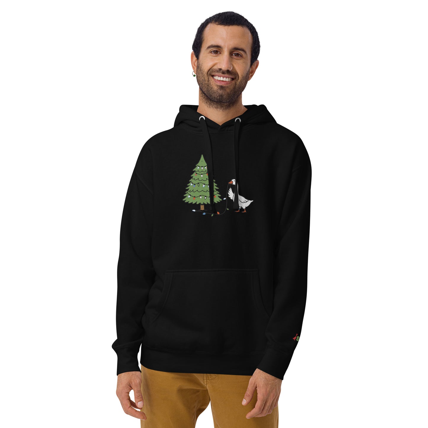 SGU Goose Lights Winter Wonderland Edition | Premium Unisex Hoodie - Coal - Embroidered