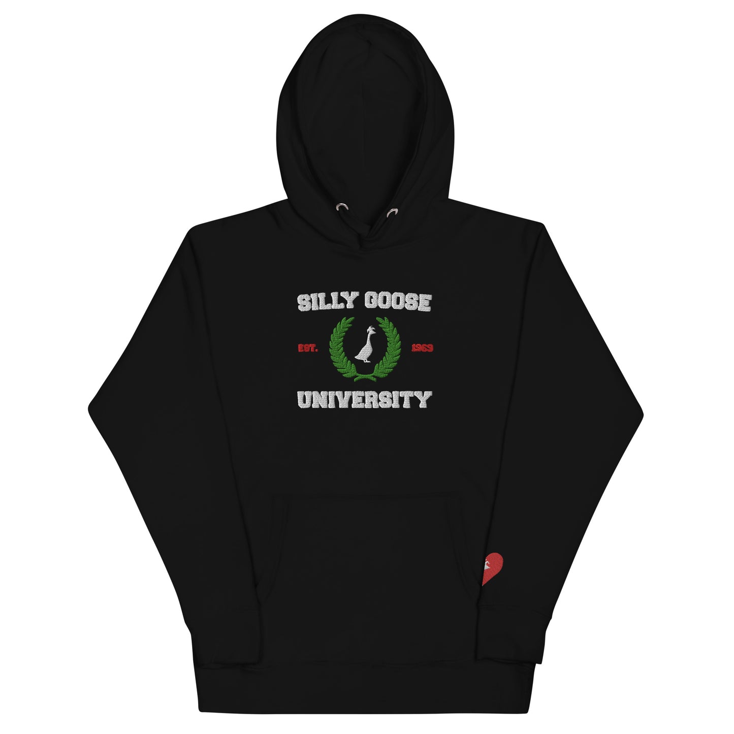 SGU Collegiate Seal Valentine's Edition | Premium Unisex Hoodie - Red/White/Black - Embroidered