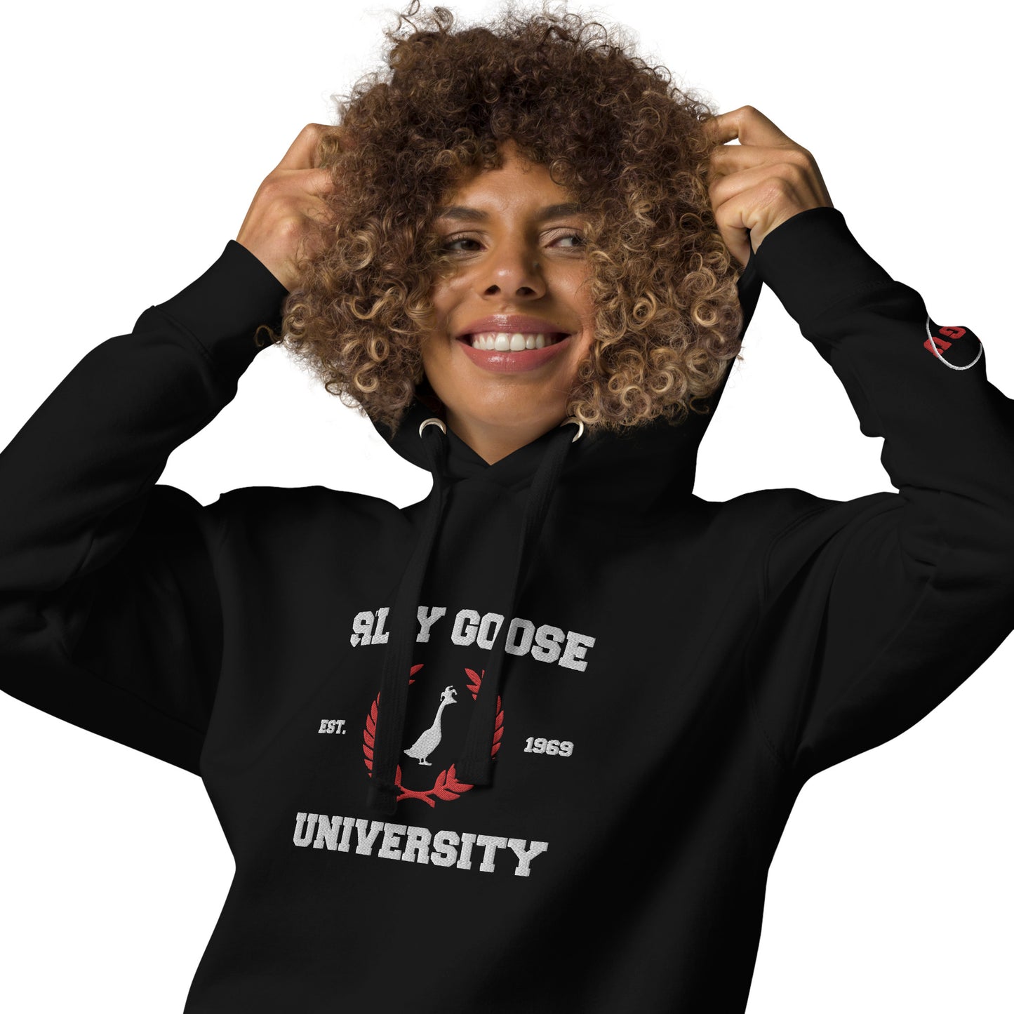 SGU Collegiate Seal Valentine's Edition | Premium Unisex Hoodie - Red/White/Black - Embroidered
