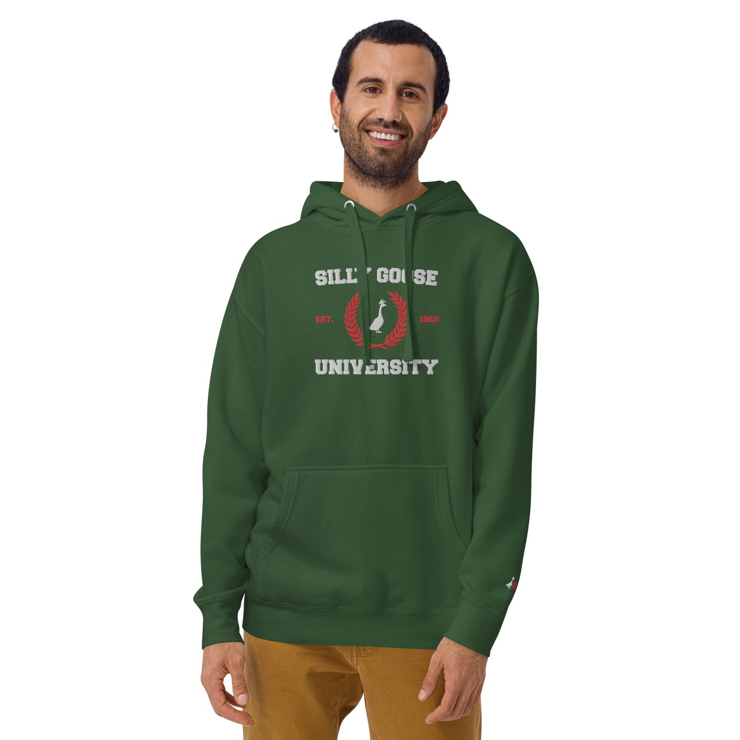 SGU Collegiate Seal Winter Wonderland Edition | Premium Unisex Hoodie - Evergreen - Embroidered