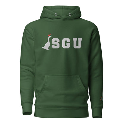 SGU Logo Winter Wonderland Edition | Premium Unisex Hoodie - Evergreen - Embroidered