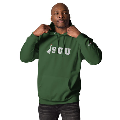 SGU Logo Winter Wonderland Edition | Premium Unisex Hoodie - Evergreen - Embroidered