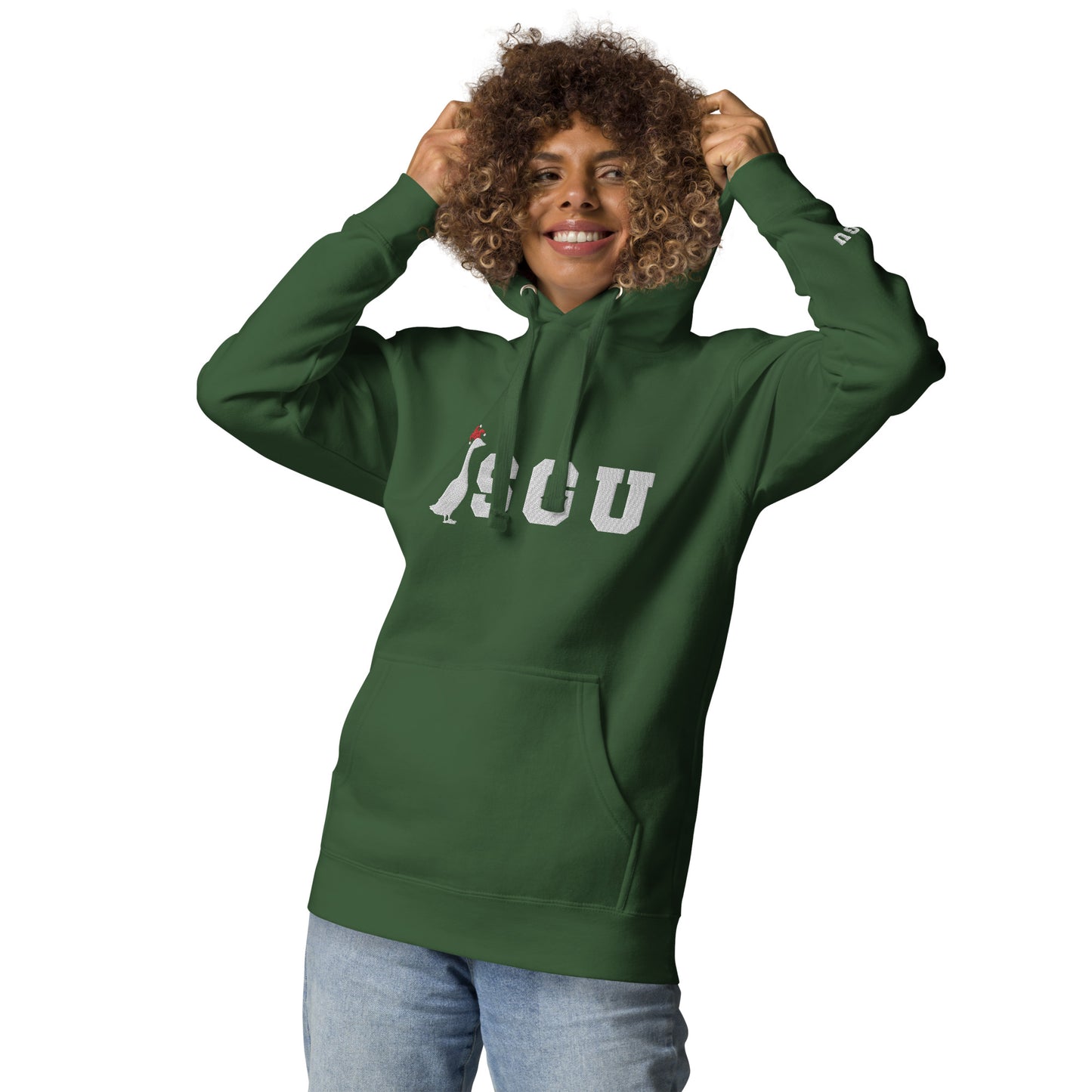 SGU Logo Winter Wonderland Edition | Premium Unisex Hoodie - Evergreen - Embroidered