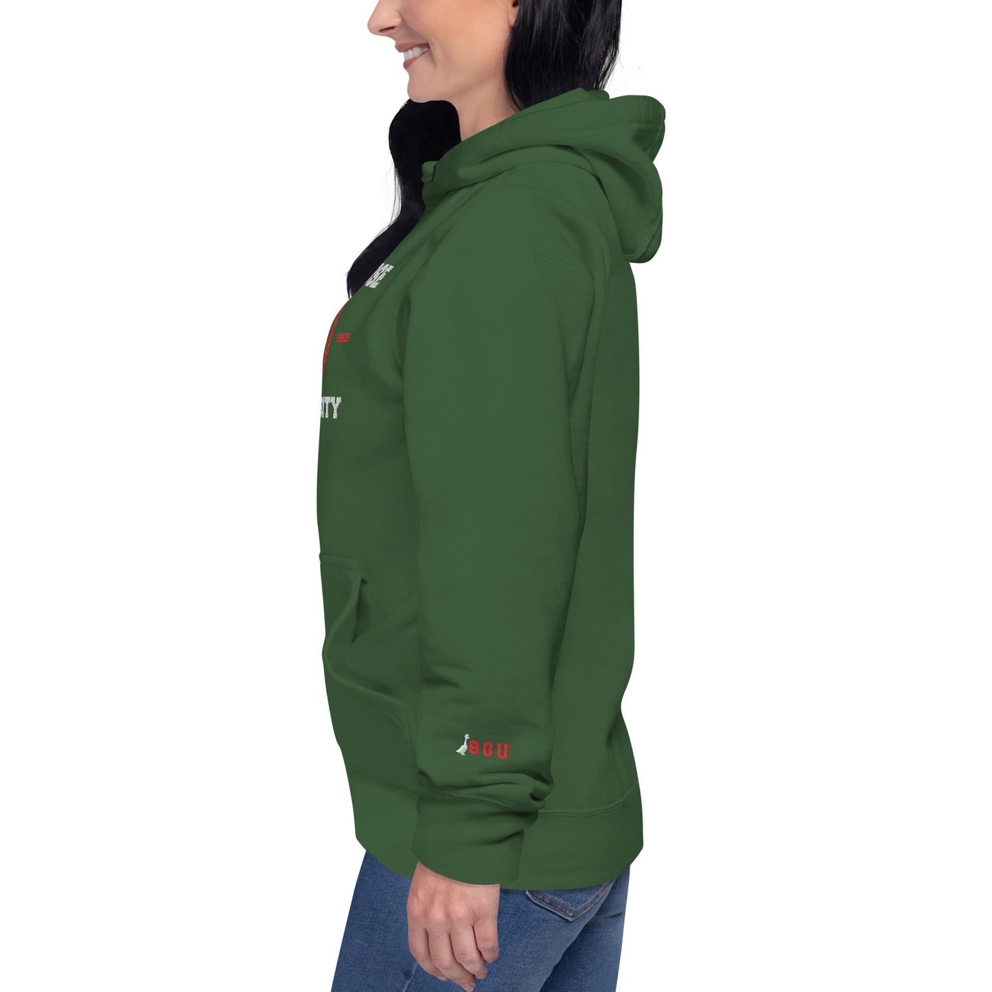 SGU Collegiate Seal Winter Wonderland Edition | Premium Unisex Hoodie - Evergreen - Embroidered