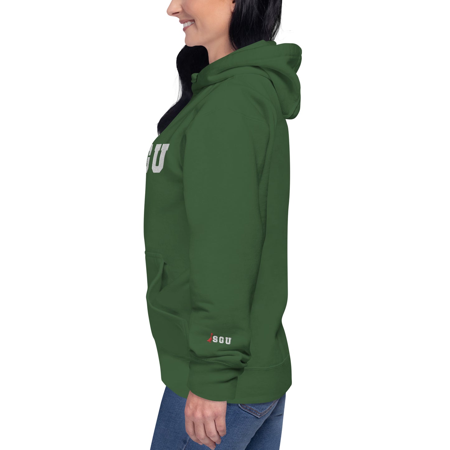 SGU Logo Winter Wonderland Edition | Premium Unisex Hoodie - Evergreen - Embroidered