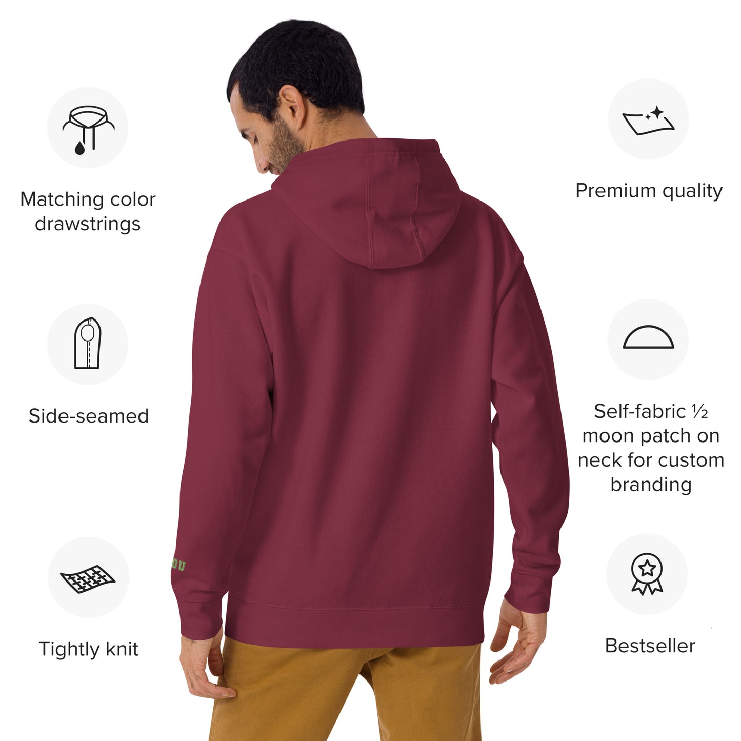 SGU Collegiate Seal Winter Wonderland Edition | Premium Unisex Hoodie - Cranberry - Embroidered