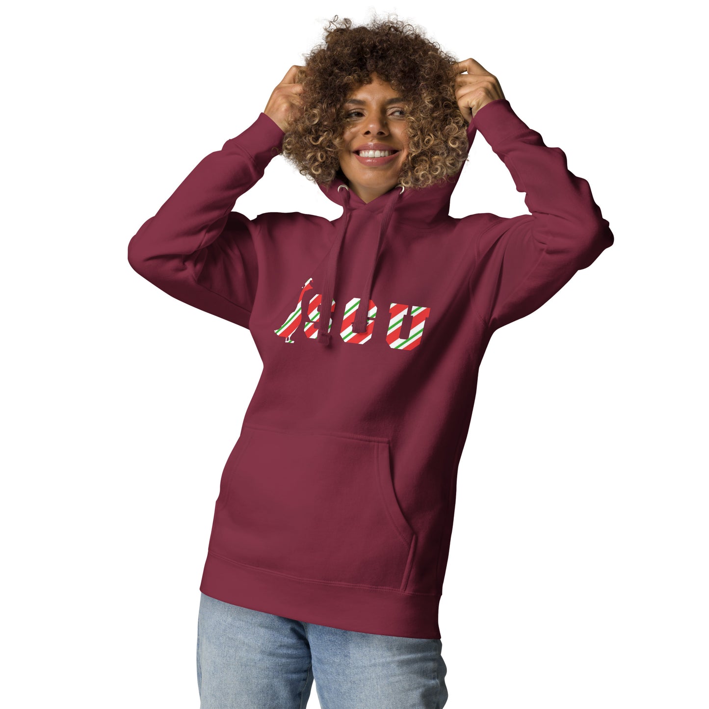 SGU Candy Cane Winter Wonderland Edition | Premium Unisex Hoodie - Cranberry - Screen Print