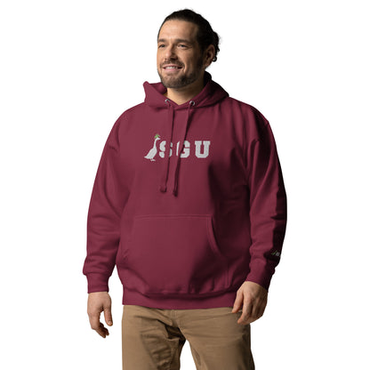 SGU Logo Winter Wonderland Edition | Premium Unisex Hoodie - Cranberry - Embroidered