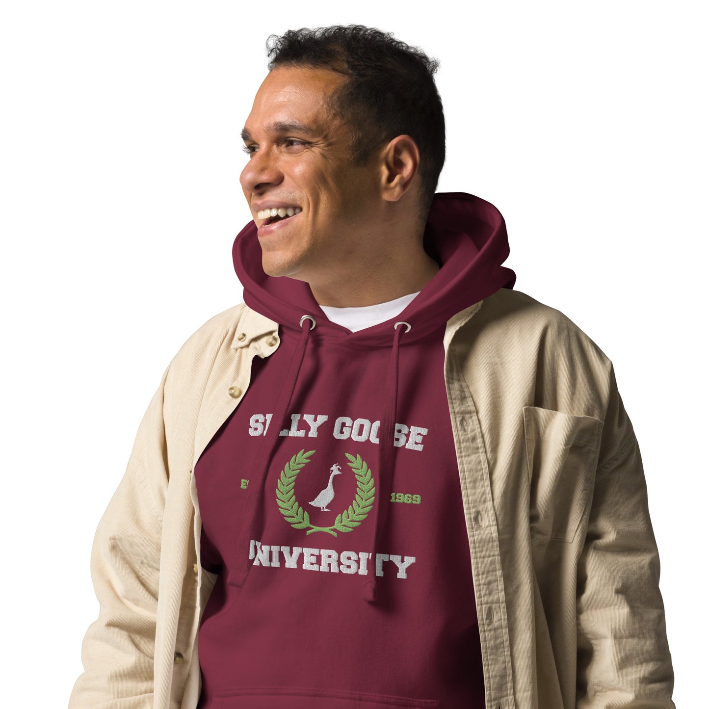 SGU Collegiate Seal Winter Wonderland Edition | Premium Unisex Hoodie - Cranberry - Embroidered