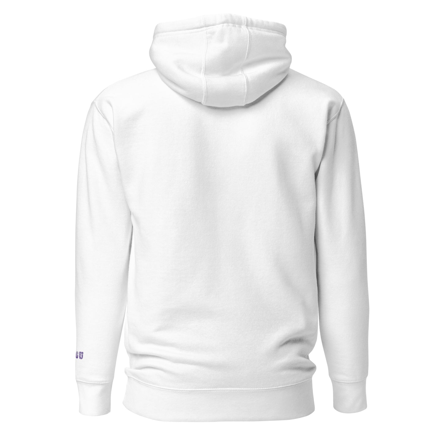 SGU Spooky Collegiate Seal | Premium Unisex Hoodie - White/ Purple - Embroidered