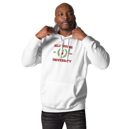 SGU Collegiate Seal Winter Wonderland Edition | Premium Unisex Hoodie - White/Green/ Red - Embroidered