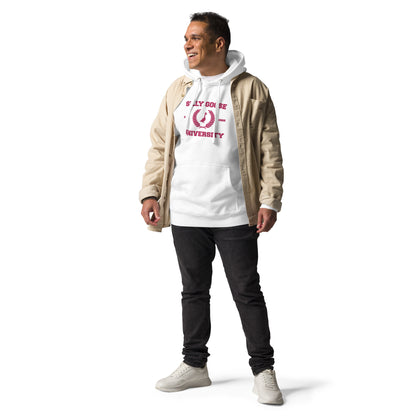 SGU Collegiate Seal Valentine's Edition | Premium Unisex Hoodie - Pink/White - Embroidered