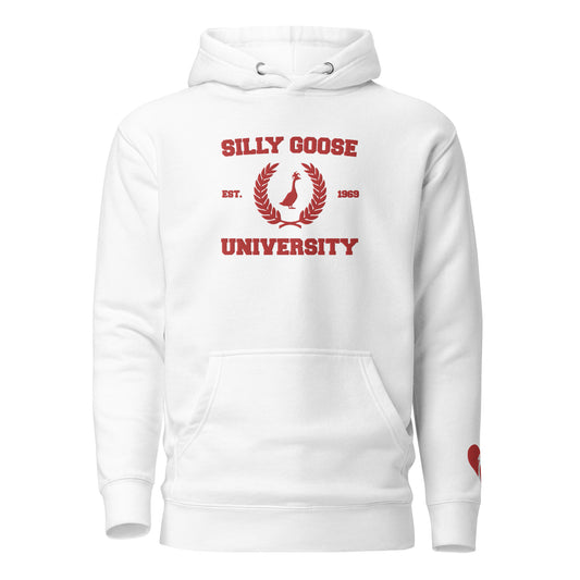 SGU Collegiate Seal Valentine's Edition | Premium Unisex Hoodie - Red/White - Embroidered