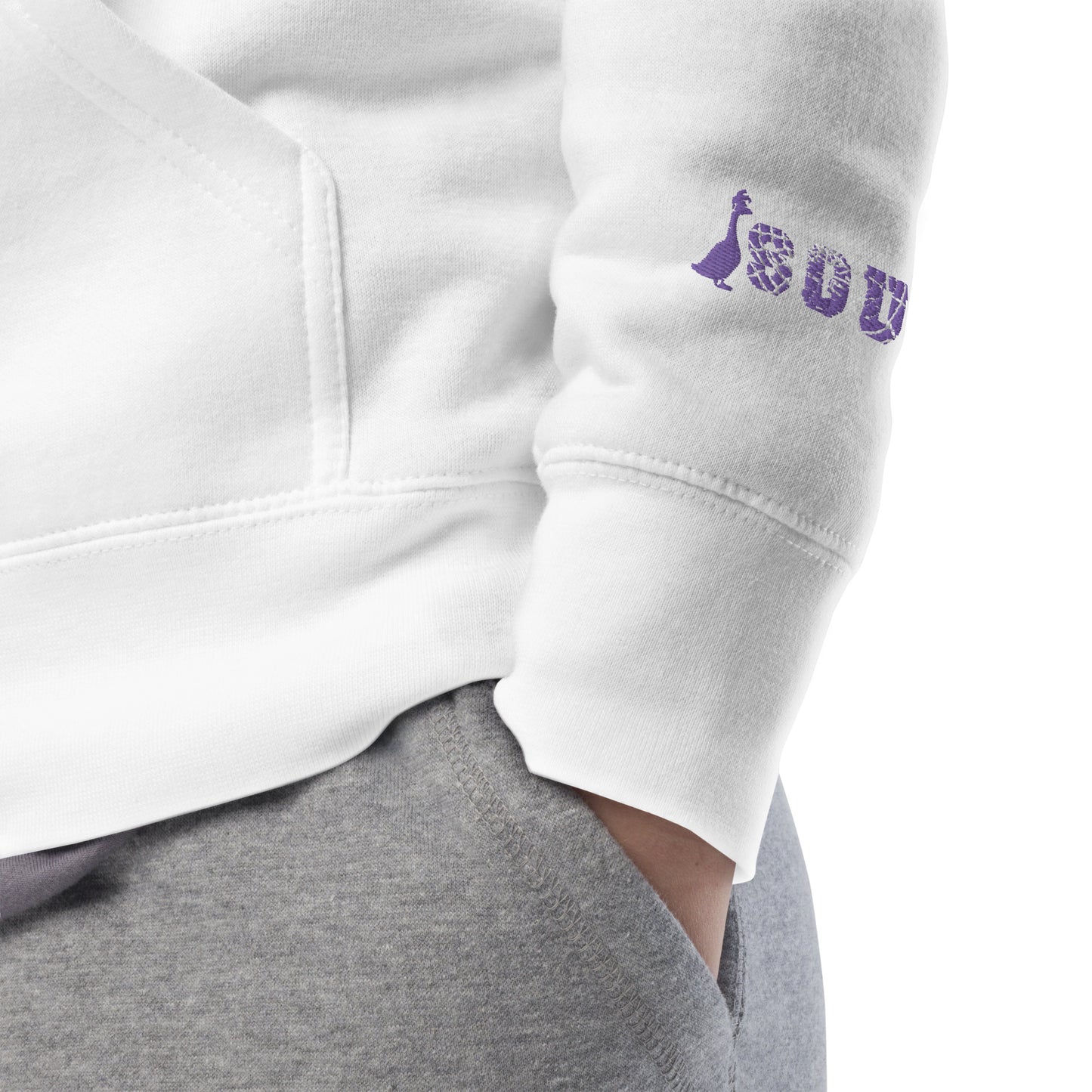 SGU Spooky Collegiate Seal | Premium Unisex Hoodie - White/ Purple - Embroidered