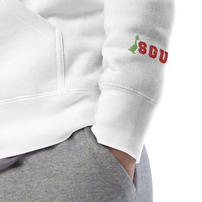 SGU Collegiate Seal Winter Wonderland Edition | Premium Unisex Hoodie - White/Red/Green - Embroidered