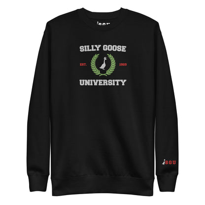 SGU Collegiate Seal Winter Wonderland Edition | Premium Unisex Crewneck - Coal - Embroidered