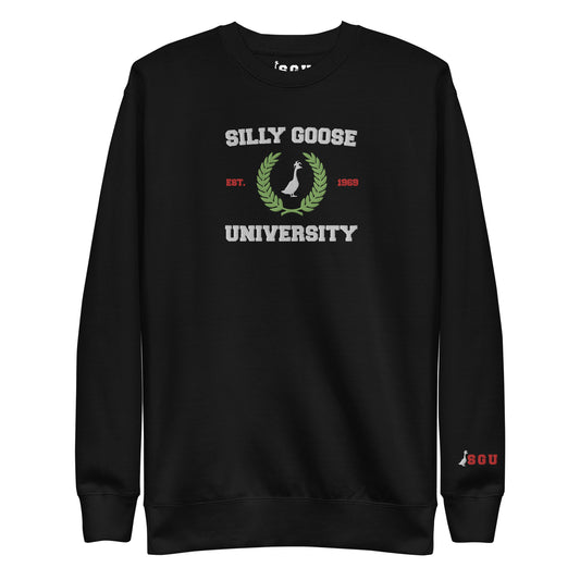 SGU Collegiate Seal Winter Wonderland Edition | Premium Unisex Crewneck - Coal - Embroidered