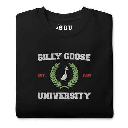 SGU Collegiate Seal Winter Wonderland Edition | Premium Unisex Crewneck - Coal - Embroidered