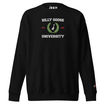 SGU Collegiate Seal Winter Wonderland Edition | Premium Unisex Crewneck - Coal - Embroidered