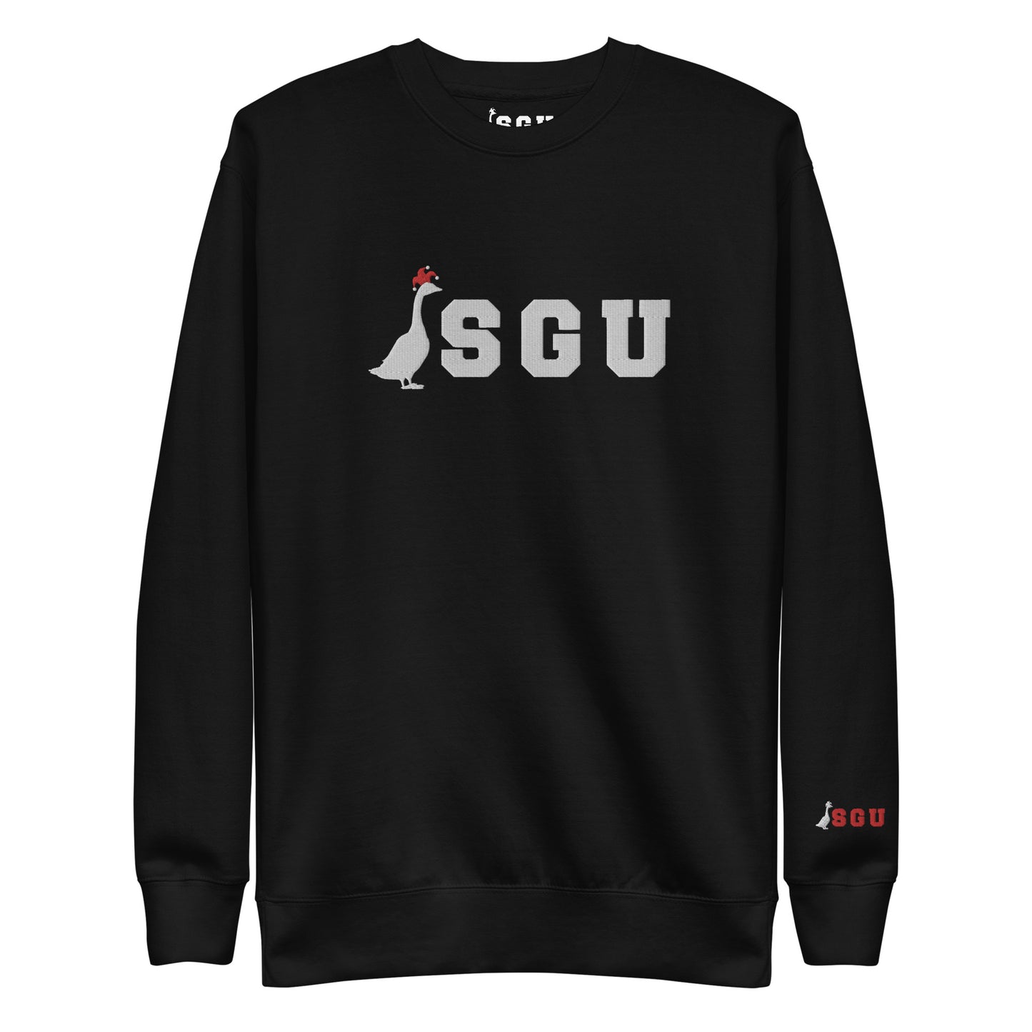 SGU Logo Winter Wonderland Edition | Premium Unisex Crewneck - Coal - Embroidered