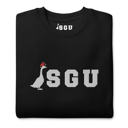 SGU Logo Winter Wonderland Edition | Premium Unisex Crewneck - Coal - Embroidered