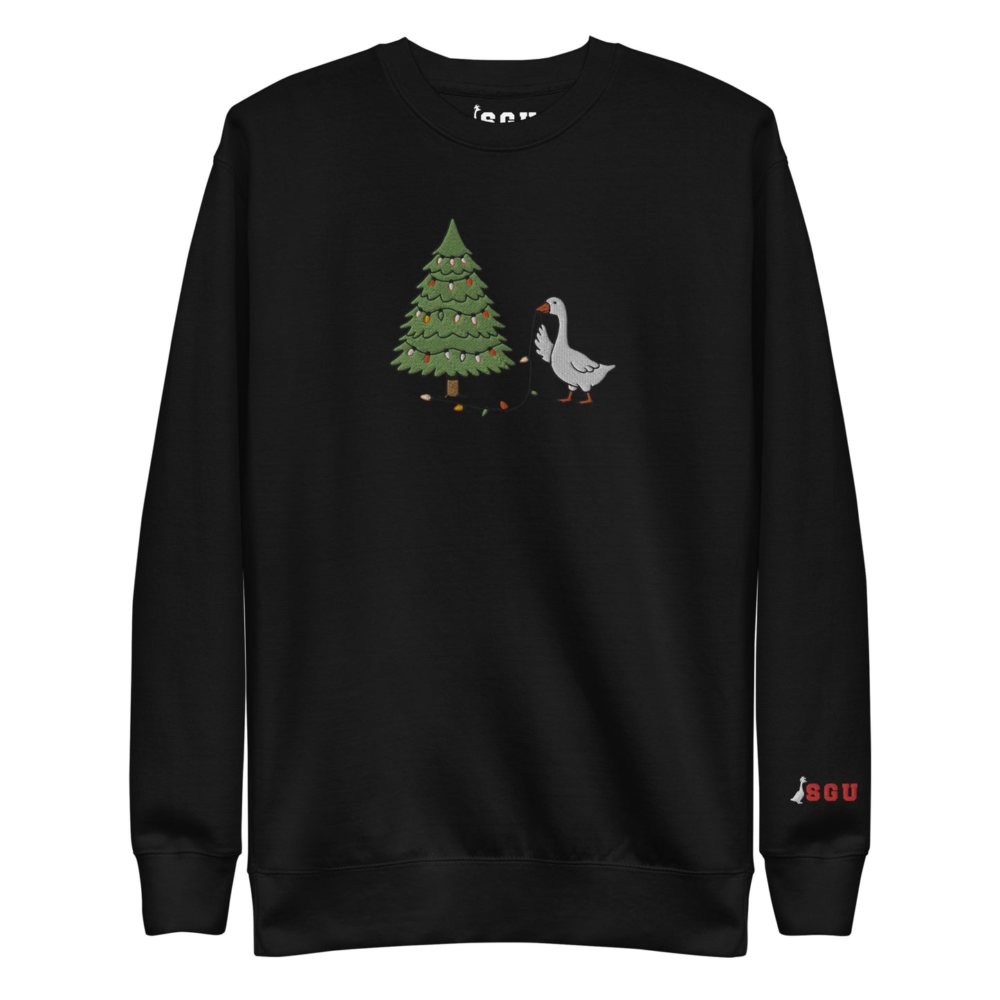 SGU Goose Lights Winter Wonderland Edition | Premium Unisex Crewneck - Coal - Embroidered