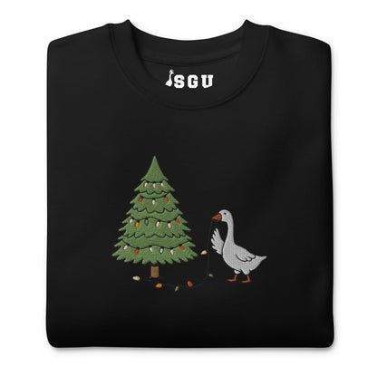 SGU Goose Lights Winter Wonderland Edition | Premium Unisex Crewneck - Coal - Embroidered