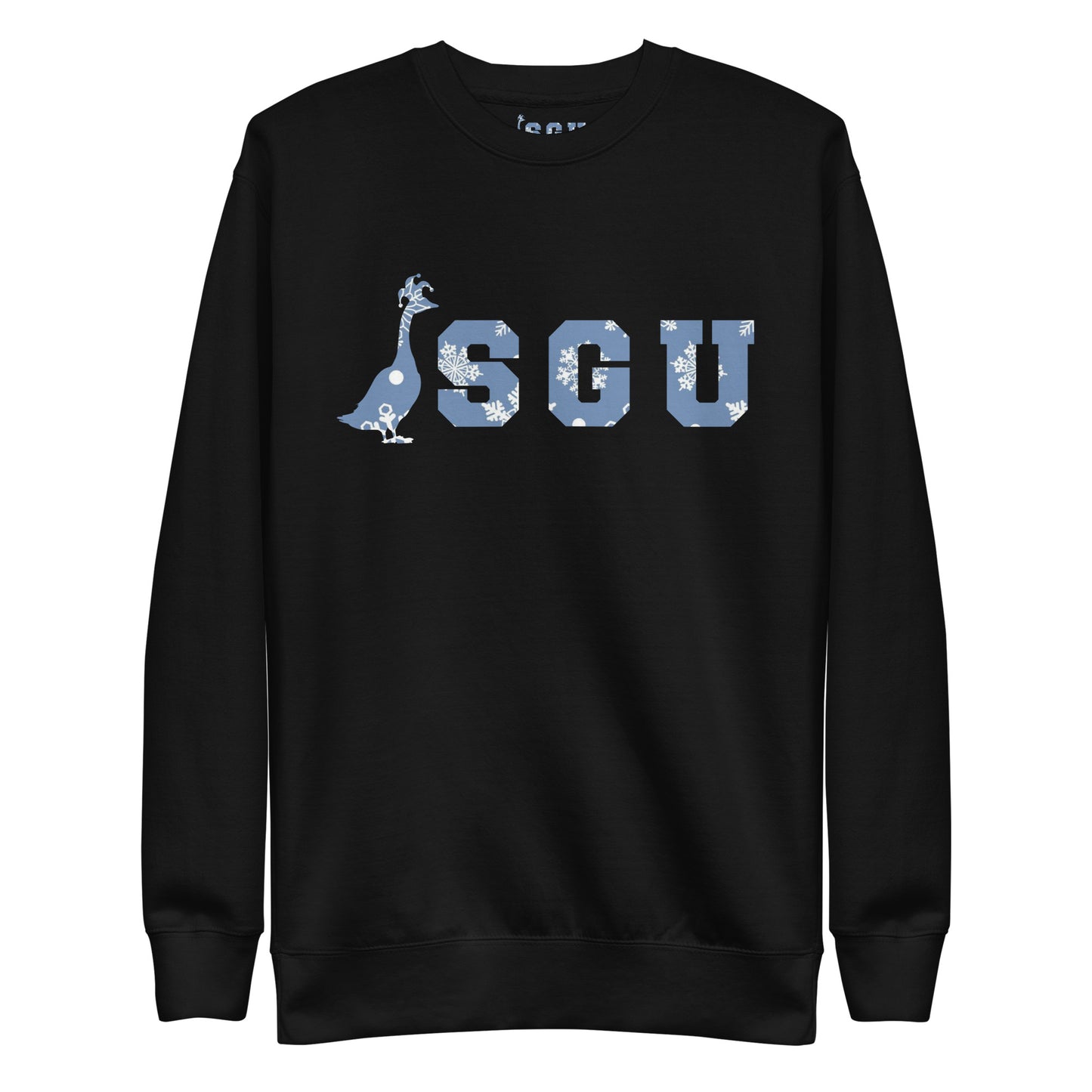 SGU Snowflake Winter Wonderland Edition | Premium Unisex Crewneck - Coal - Screen Print